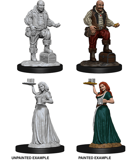 WizKids Deep Cuts Miniaturen – Tisch & 4 Hocker, Unlackiert, Zum Selbstbemalen